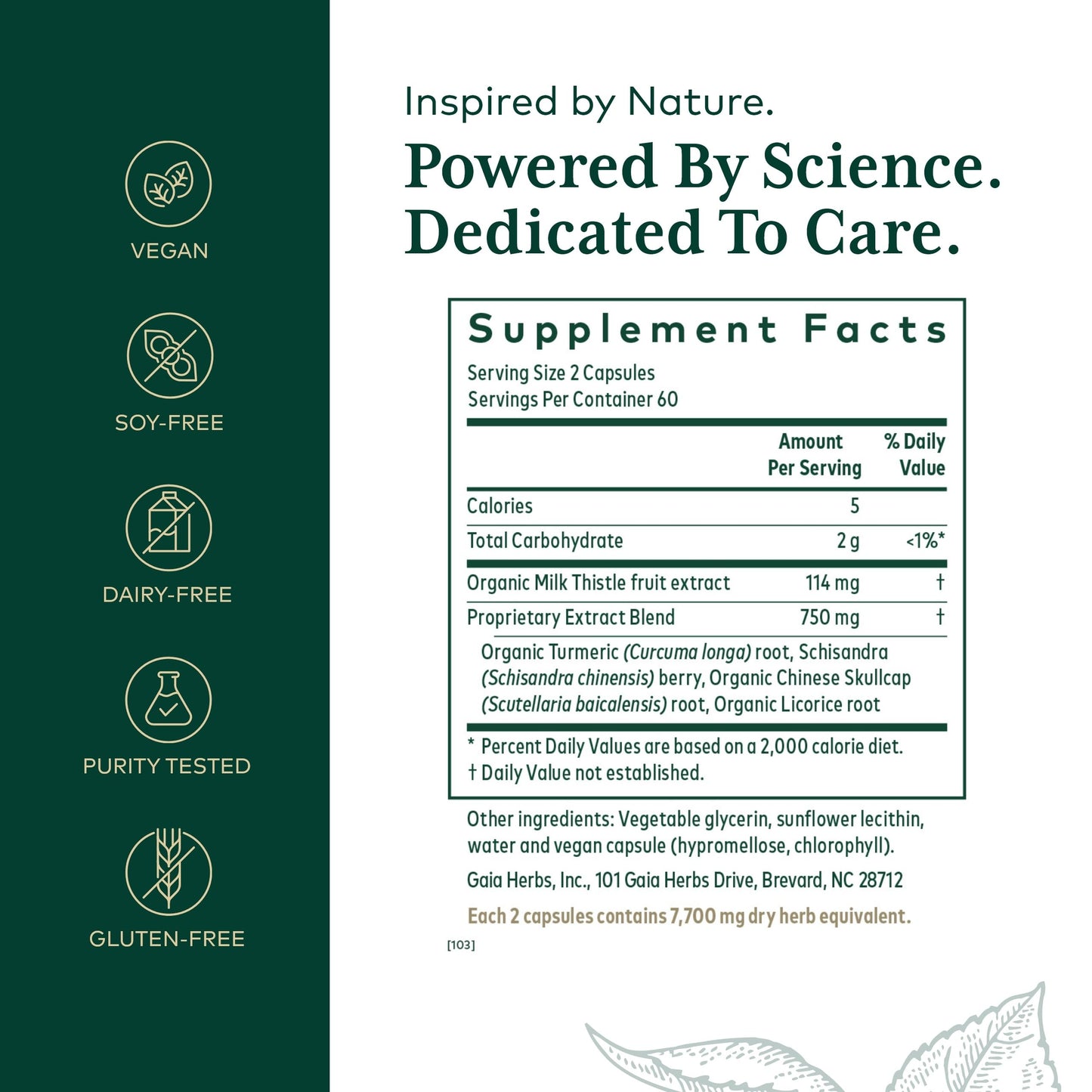 Gaia Herbs Pro Daily Liver Pro – Natural Liver Support with Milk Thistle, Turmeric, Licorice Root | Vegan, Organic & Gluten-Free | 120 Liquid Phyto-Caps (60 Servings)