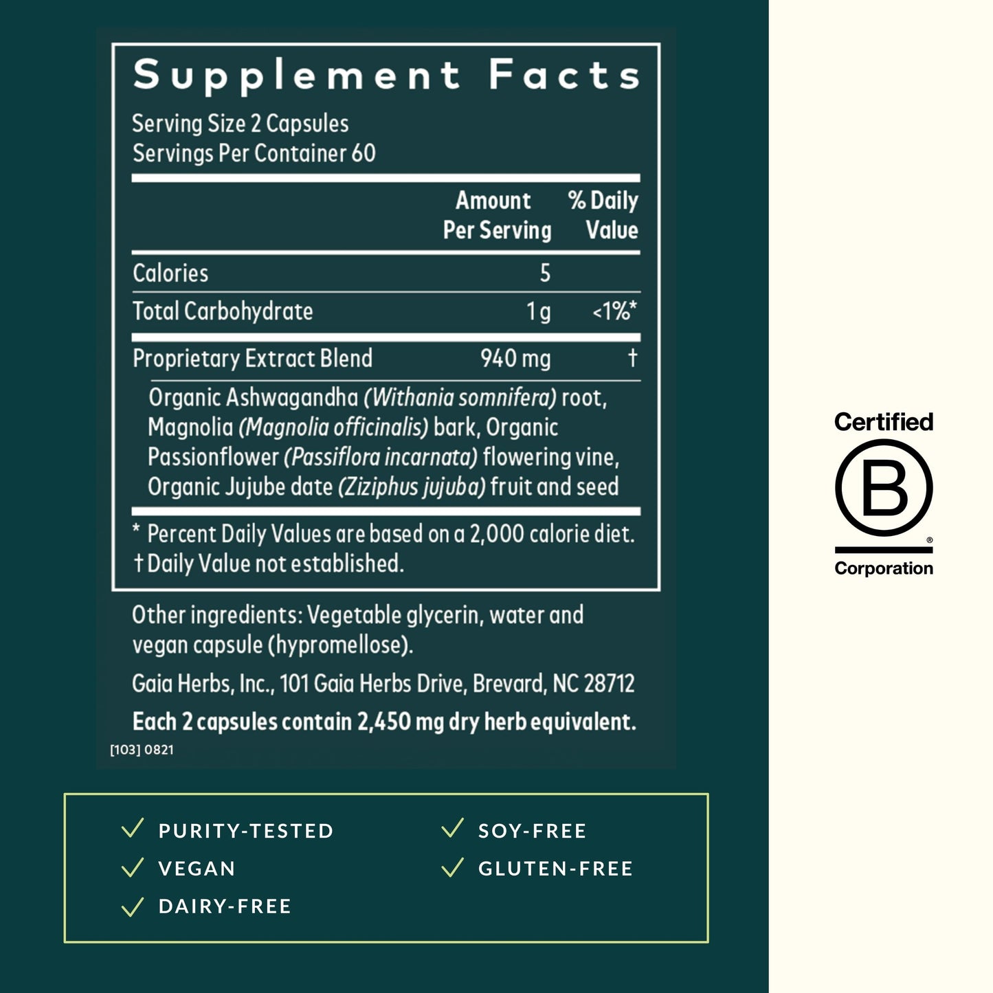 Gaia Herbs SleepThru – Sleep Support with Ashwagandha, Magnolia Bark, Passionflower & Jujube Date | 120 Vegan Liquid Phyto-Caps (60 Servings)
