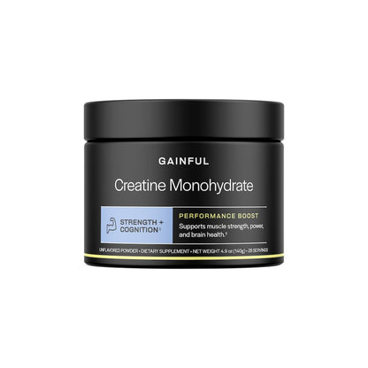 Gainful Creatine Powder – 5g Creatine Monohydrate per Serving, Unflavored, 28 Servings