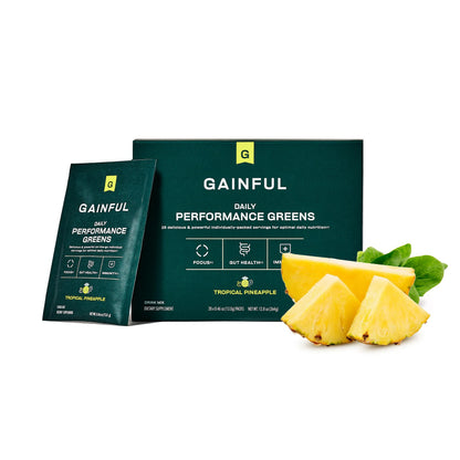 Gainful Daily Performance Greens Powder – Coconut Pineapple, Gut Health & Energy