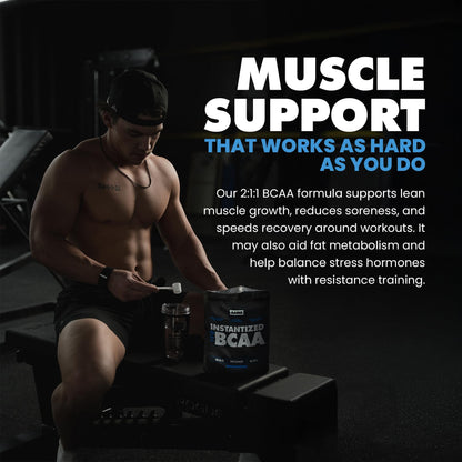 Gains in Bulk Plant-Based BCAA Powder – Vegan, Gluten-Free, Unflavored