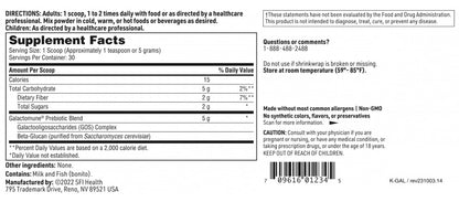 Klaire Labs Galactomune Powder – Immune Support, Prebiotic GOS + Beta-Glucan