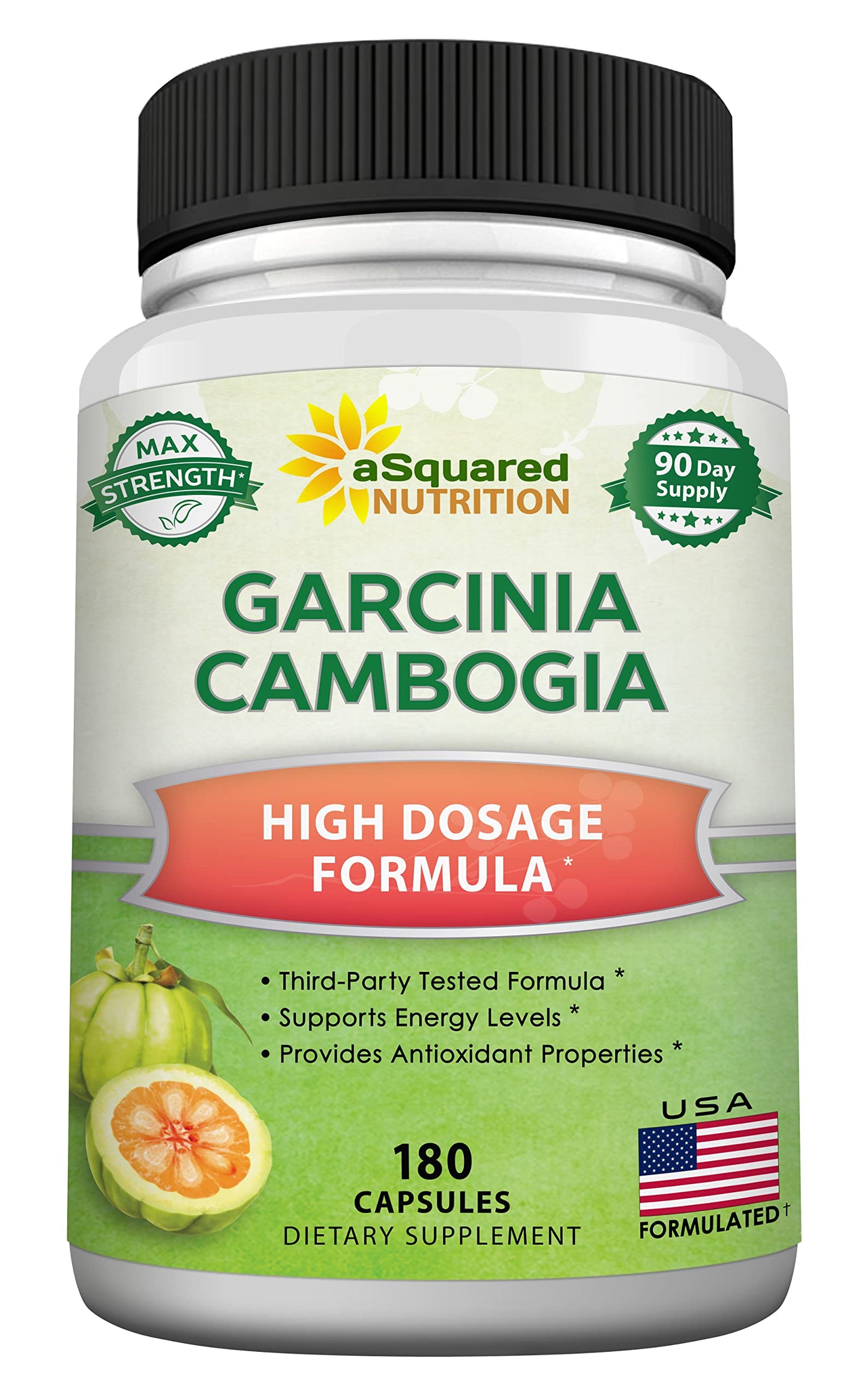 aSquared Garcinia Cambogia 1600mg – 180 Capsules | Ultra HCA