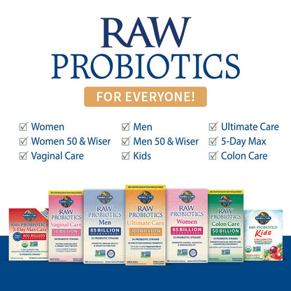 Garden of Life Raw Probiotics Colon Care - 50B CFU, 30 Capsules