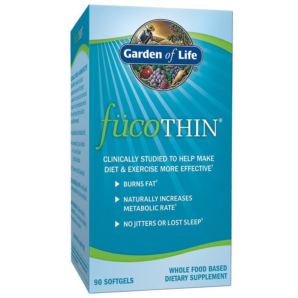 Garden of Life FucoThin Fucoxanthin Supplements – Non-Stimulant Fat Burner, 90 Softgels
