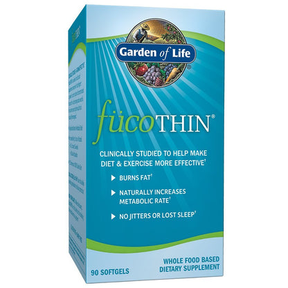 Garden of Life FucoThin Fucoxanthin Supplements – Non-Stimulant Fat Burner, 90 Softgels