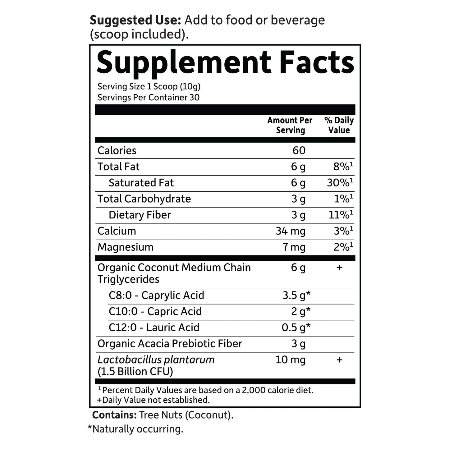 Garden of Life Dr Formulated Keto Organic MCT Powder - 6g MCTs, Probiotics