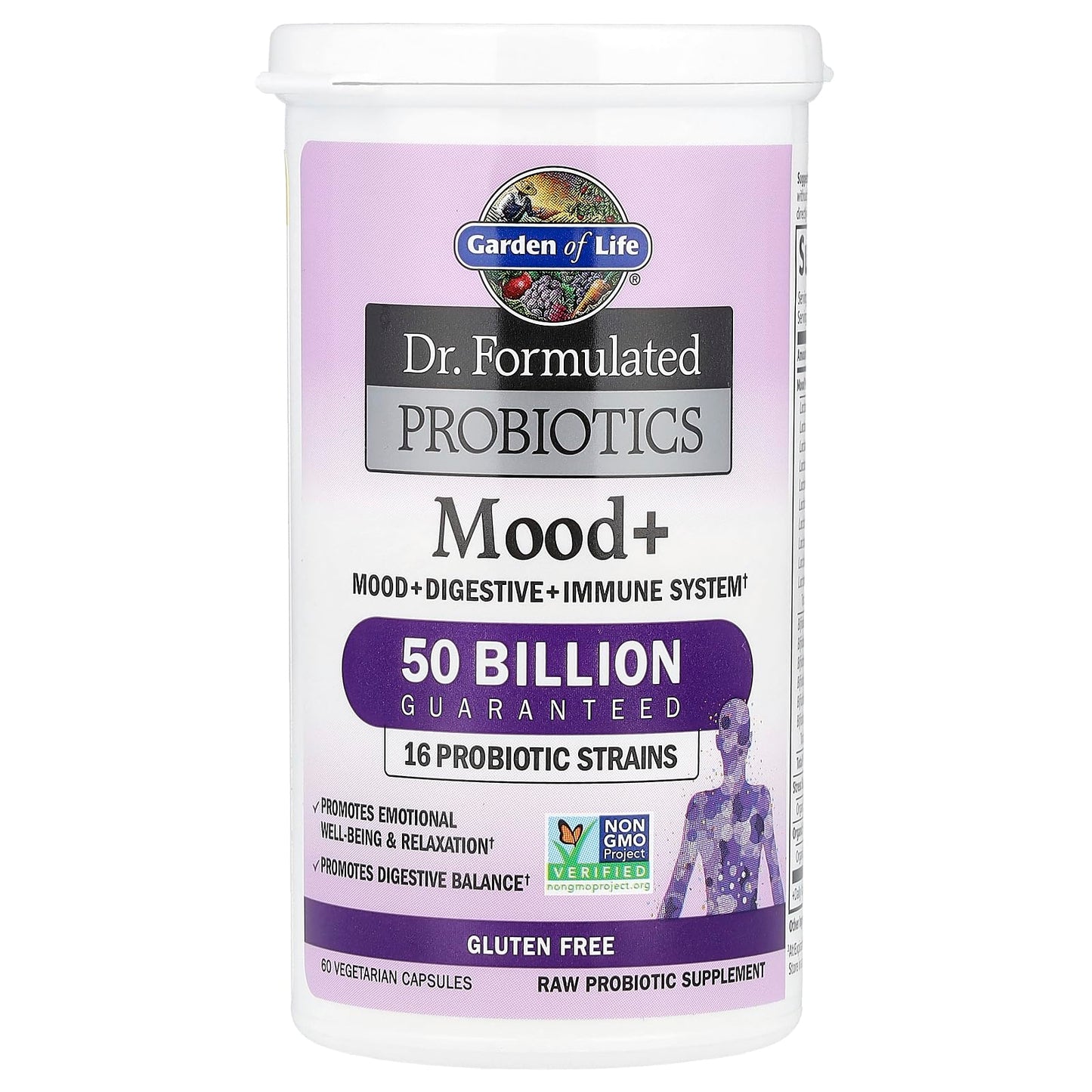 Garden of Life Mood+ Probiotics – Dr Formulated Mood Support with Ashwagandha, 60 Veggie Caps