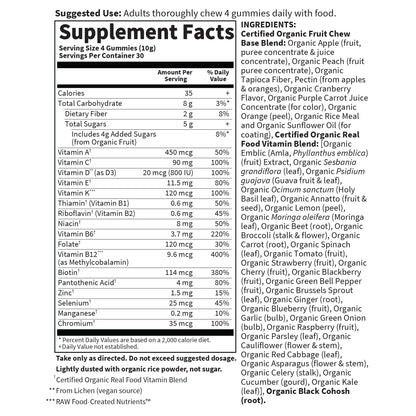 Garden of Life Organics Women 40+ Gummies – Organic Berry | Non-GMO, Vegan | 120 Real Fruit Gummies