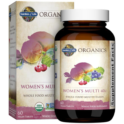 Garden of Life Organics Women 40+ Multivitamin – 60 Tablets, Vegan & Organic