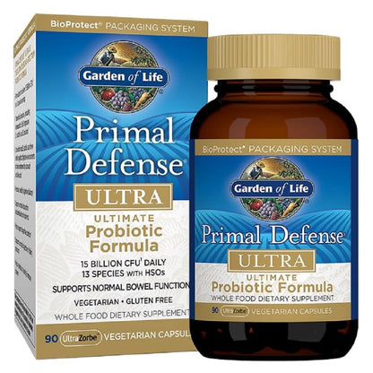 Garden of Life Primal Defense Ultra Probiotics – 15B CFU, 13 Strains, HSOs