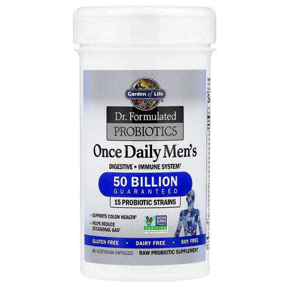 Garden of Life Probiotics for Men - 50B CFU, 15 Strains, 30 Capsules