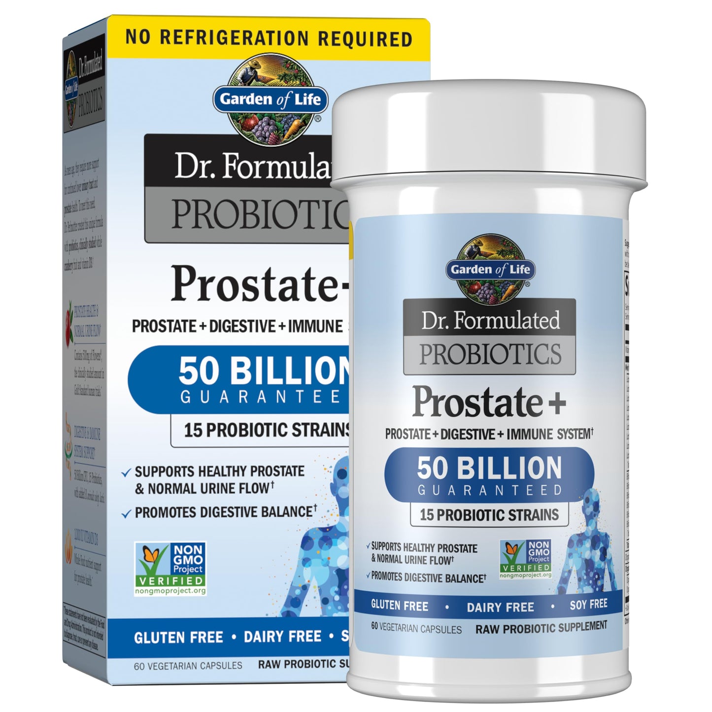 Garden of Life Prostate+ Probiotics – Prostate Health & Digestive Support | 60 Veg Capsules