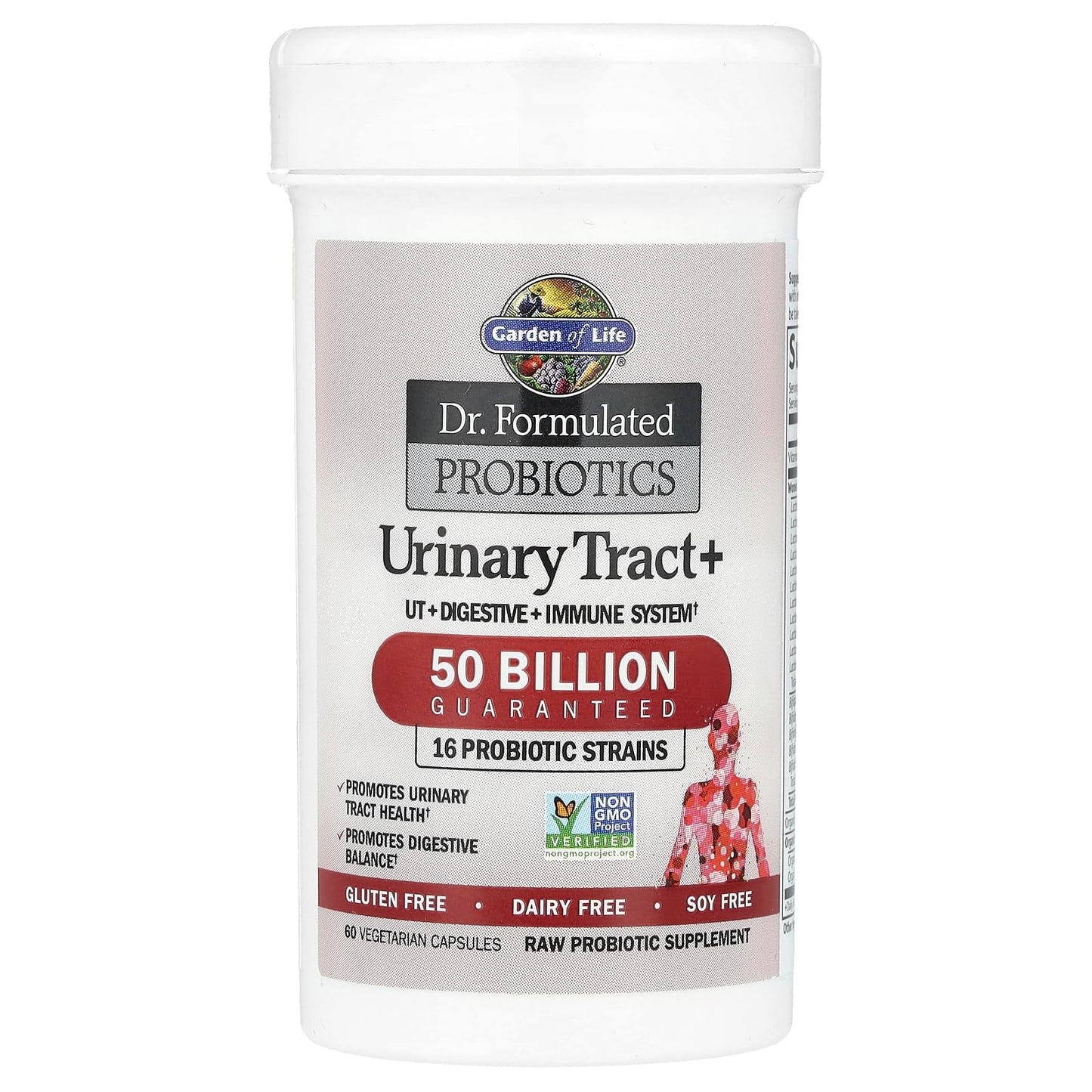 Garden of Life Urinary Tract+ Probiotics – 60 Veg Capsules, Shelf Stable