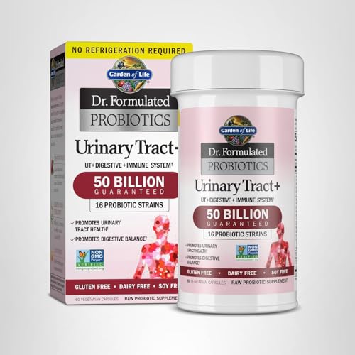 Garden of Life Urinary Tract+ Probiotics – 60 Veg Capsules, Shelf Stable