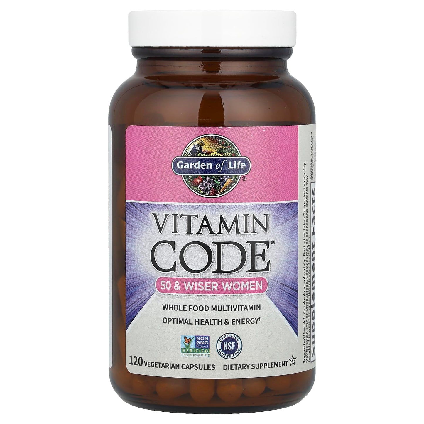 Garden of Life Vitamin Code 50 & Wiser Women Multivitamin – 120 Capsules