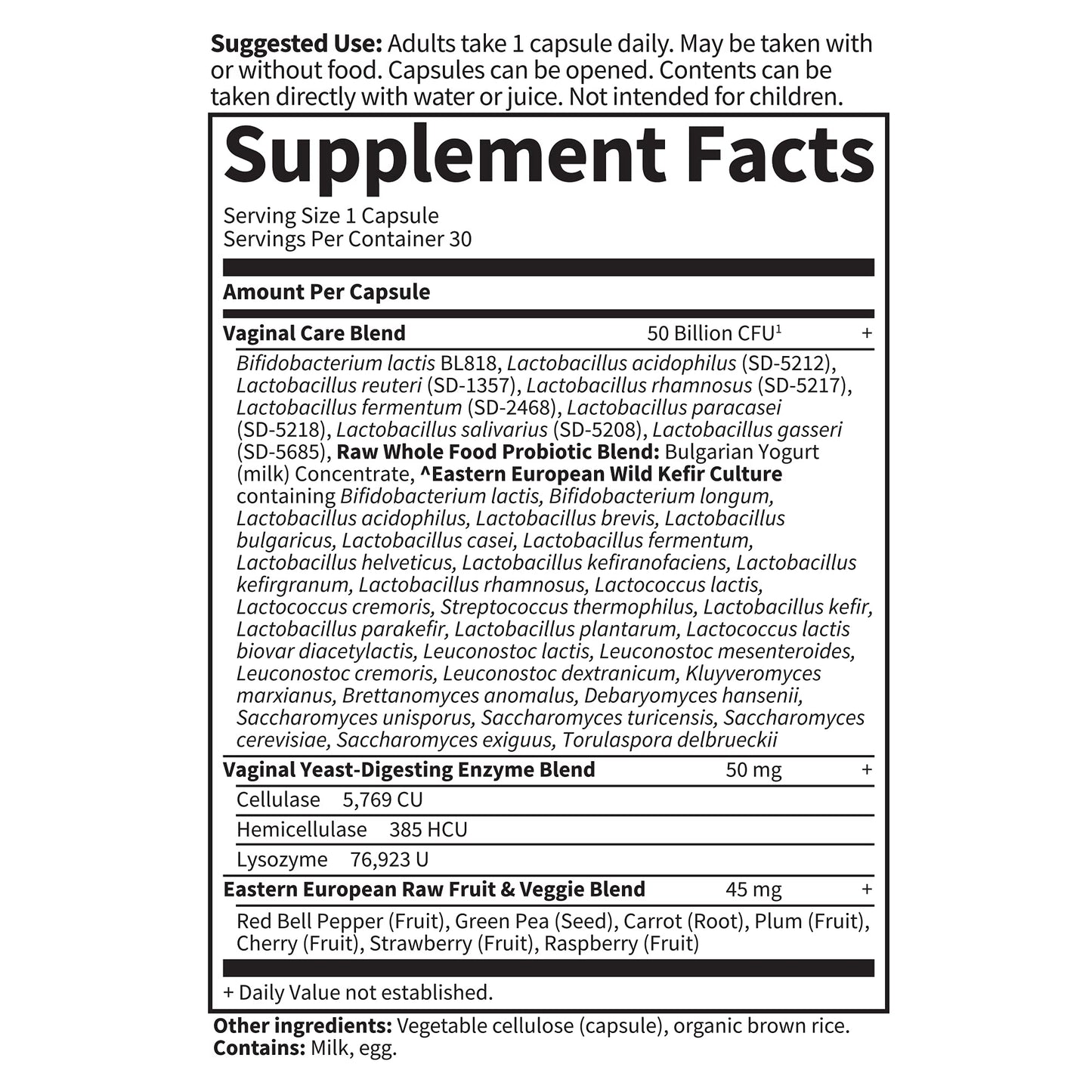 Garden of Life Raw Probiotics: Women's Vaginal Care with Acidophilus – Yeast Balance, Urinary Tract Health, Gluten Free, 30 Vegetarian Capsules