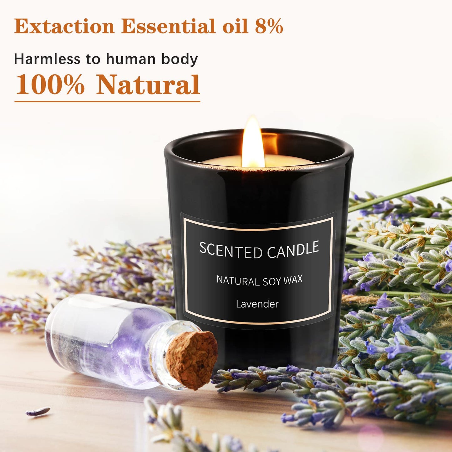 8 Pack Soy Wax Candles Gift Set – Aromatherapy Jar Candles (3.5oz)