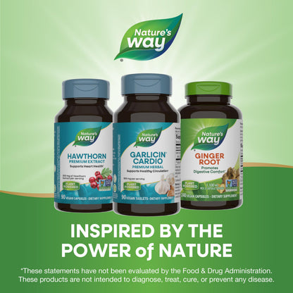 Nature’s Way Garlicin Cardio – Premium Herbal, Supports Healthy Circulation (350 mg) 90 Tablets