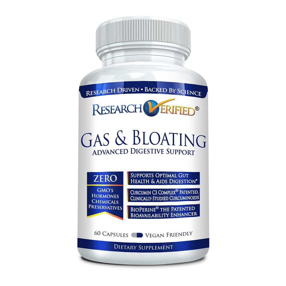 Gas & Bloating Relief - Artichoke, Ginger, Peppermint Leaf Powder - 60 Vegan Capsules | Research Verified
