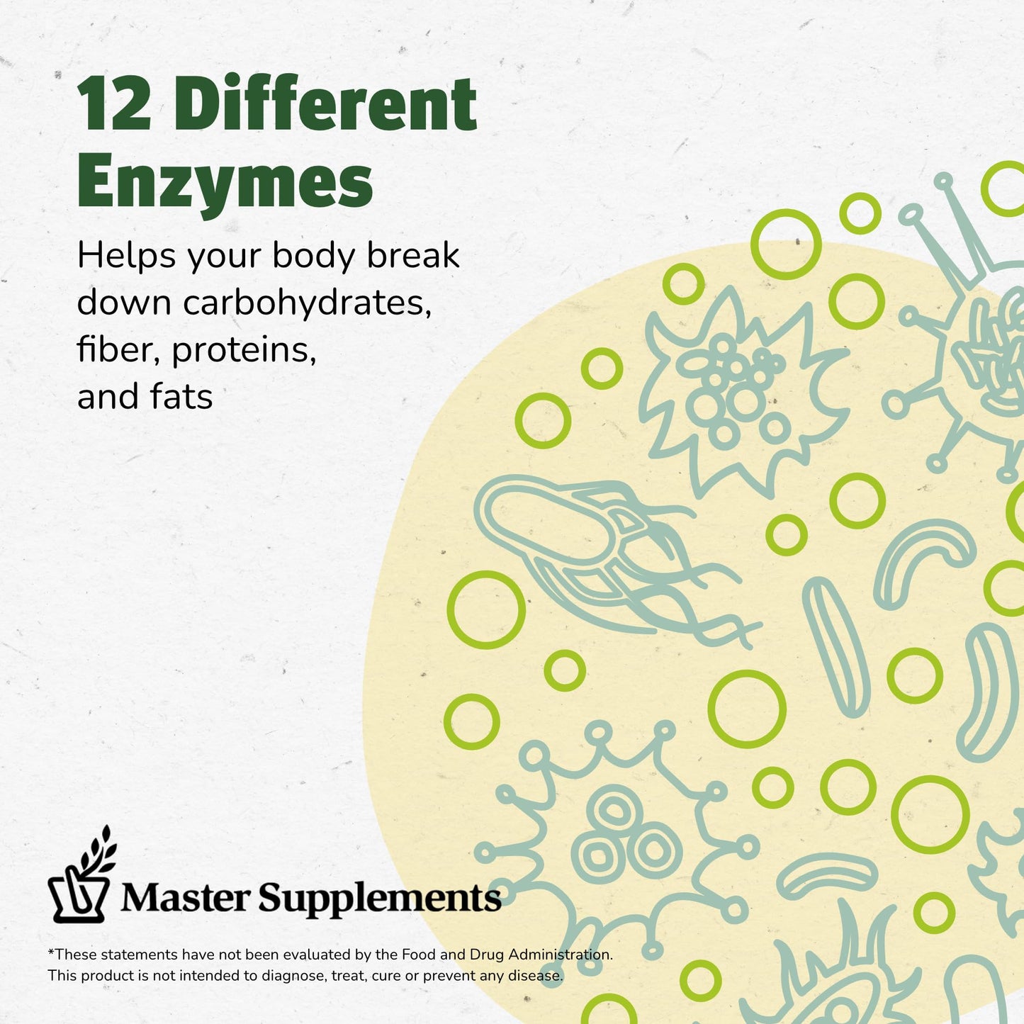 Enzalase Digestive Enzymes - 50 Capsules x3 | Probiotic Compatible, Gluten Free