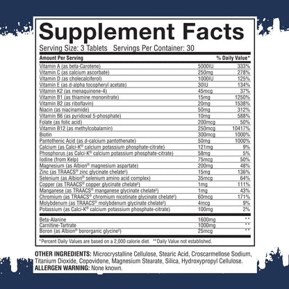 Gaspari Nutrition Anavite – Sports Multi-Vitamin with Amino Acids, Beta-Alanine & L-Carnitine (180 Tablets)