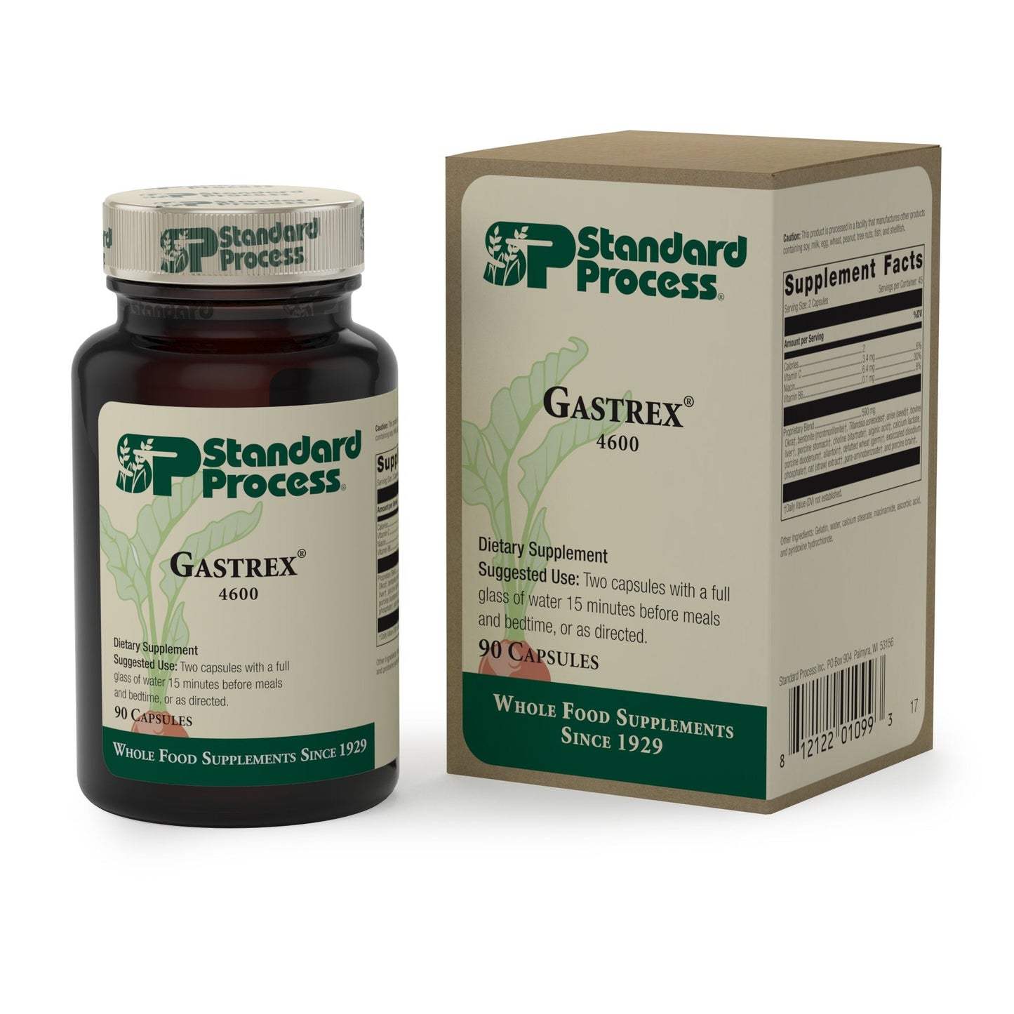 Gastrex by Standard Process - Digestion Support, GI Cleansing, 90 Capsules