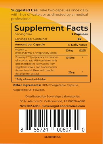 GastroDefense Vital C-LD: Enhanced Liposomal Vitamin C 530mg | 120 Capsules