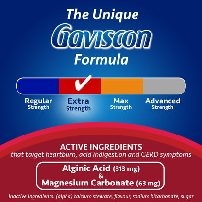 Gaviscon Extra Strength Peppermint Foamtabs – 60 Tablets