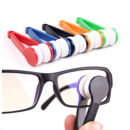 GBSTORE 5 Pcs Mini Glasses Cleaner – Microfiber Spectacle Cleaning Clips (Random Color)