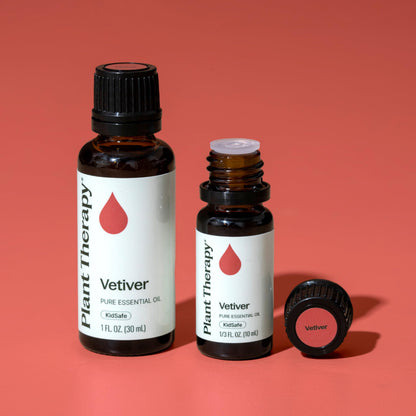 Plant Therapy Vetiver Essential Oil - 100% Pure, Therapeutic Grade, 10 mL