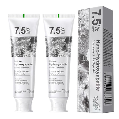 GEELIKE Nano Hydroxyapatite Toothpaste 7.5% nHAP – Enamel Strengthening, Fluoride-Free, Peppermint, 4.23 oz