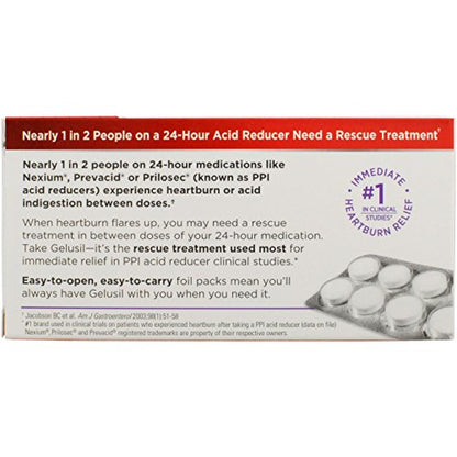 Gelusil Antacid & Anti Gas Tablets – Wellspring Mint, 100 Count Blister Pack