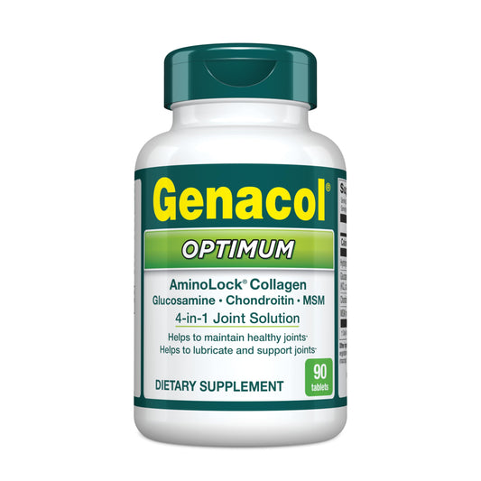 Genacol Optimum – Glucosamine, Chondroitin, MSM & AminoLock Collagen Tablets (90 Count)