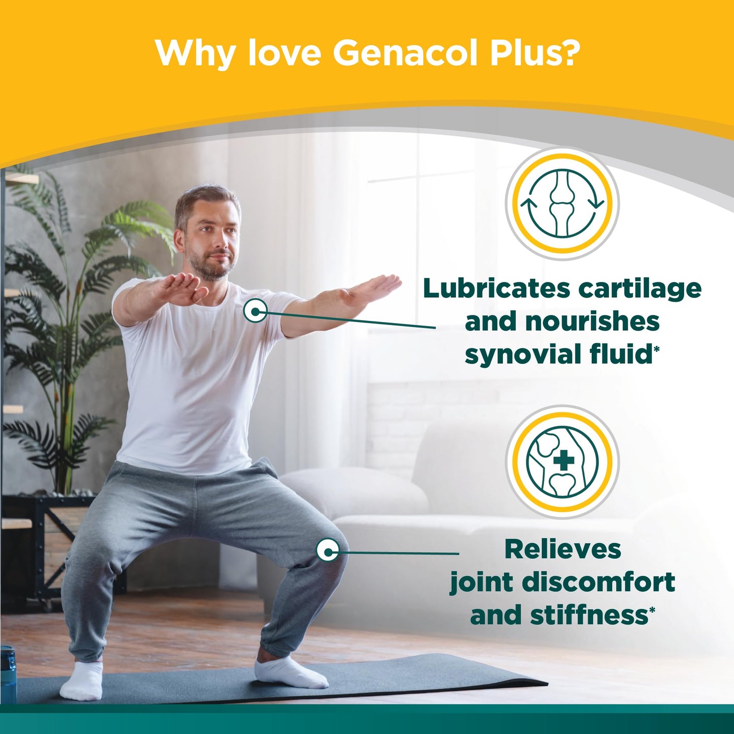 Genacol Plus: Glucosamine & Ultra-Hydrolyzed Collagen for Joint Health - 90 Capsules