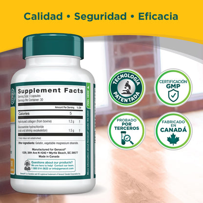 Genacol Plus: Glucosamine & Ultra-Hydrolyzed Collagen for Joint Health - 90 Capsules