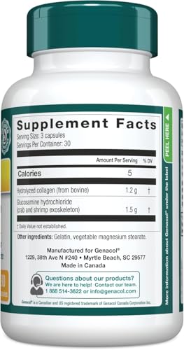 Genacol Plus: Glucosamine & Ultra-Hydrolyzed Collagen for Joint Health - 90 Capsules