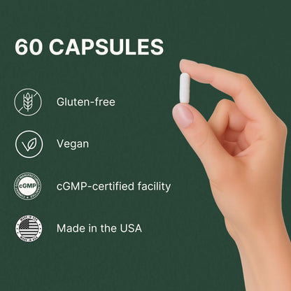 GENEIII L-Ergothioneine Supplement 30mg per Serving | 60 Servings | Lab Tested, USA Made