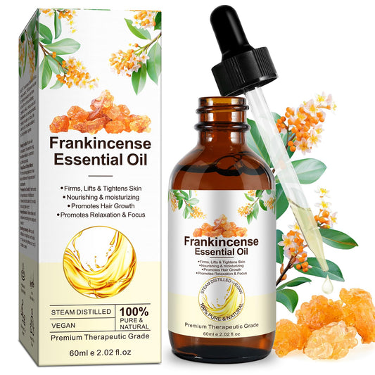 Generic Premium Frankincense Essential Oil – 60ml, Therapeutic Grade for Skin, Face & Massage