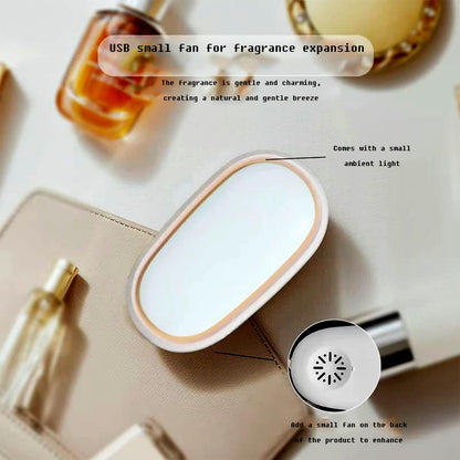 Generic Portable Essential Oil Diffuser - Waterless, Battery-Operated, USB-C Rechargeable (White)
