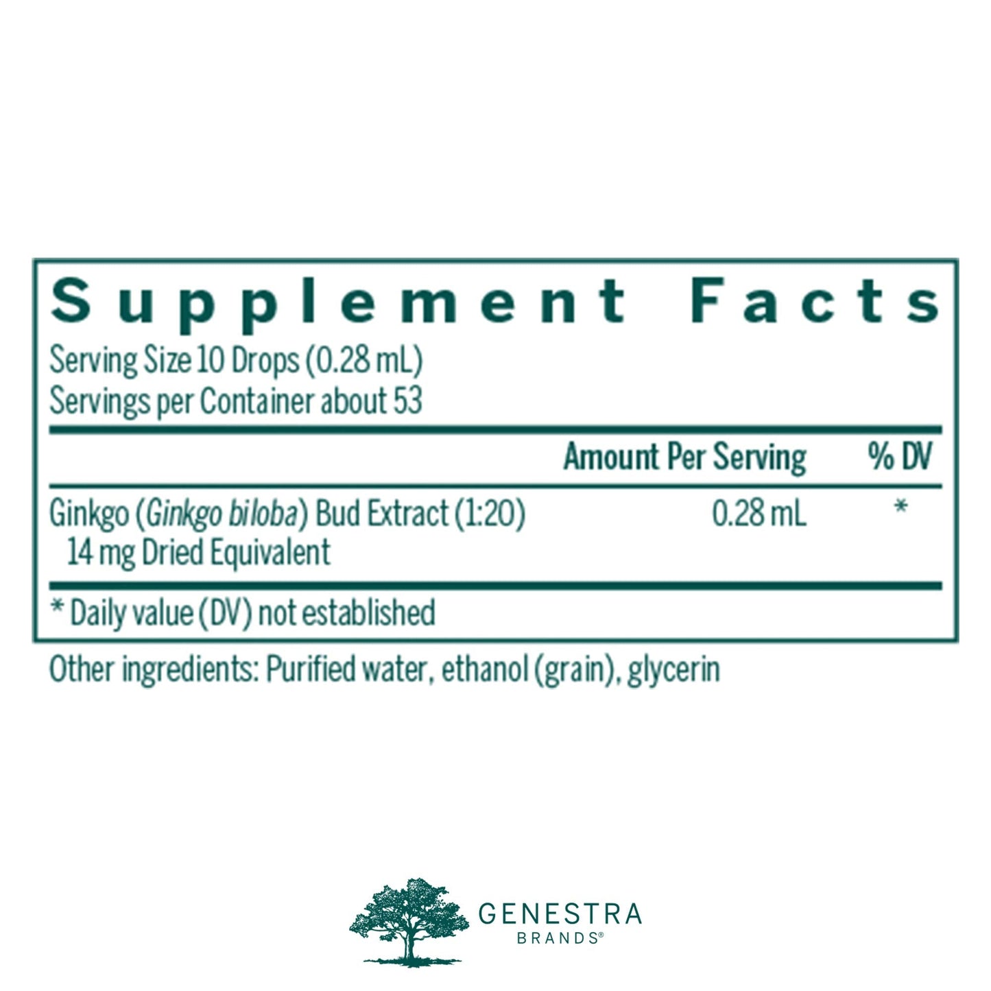 Genestra Brands Ginkgo Bud | Herbal Supplement 0.5 fl oz