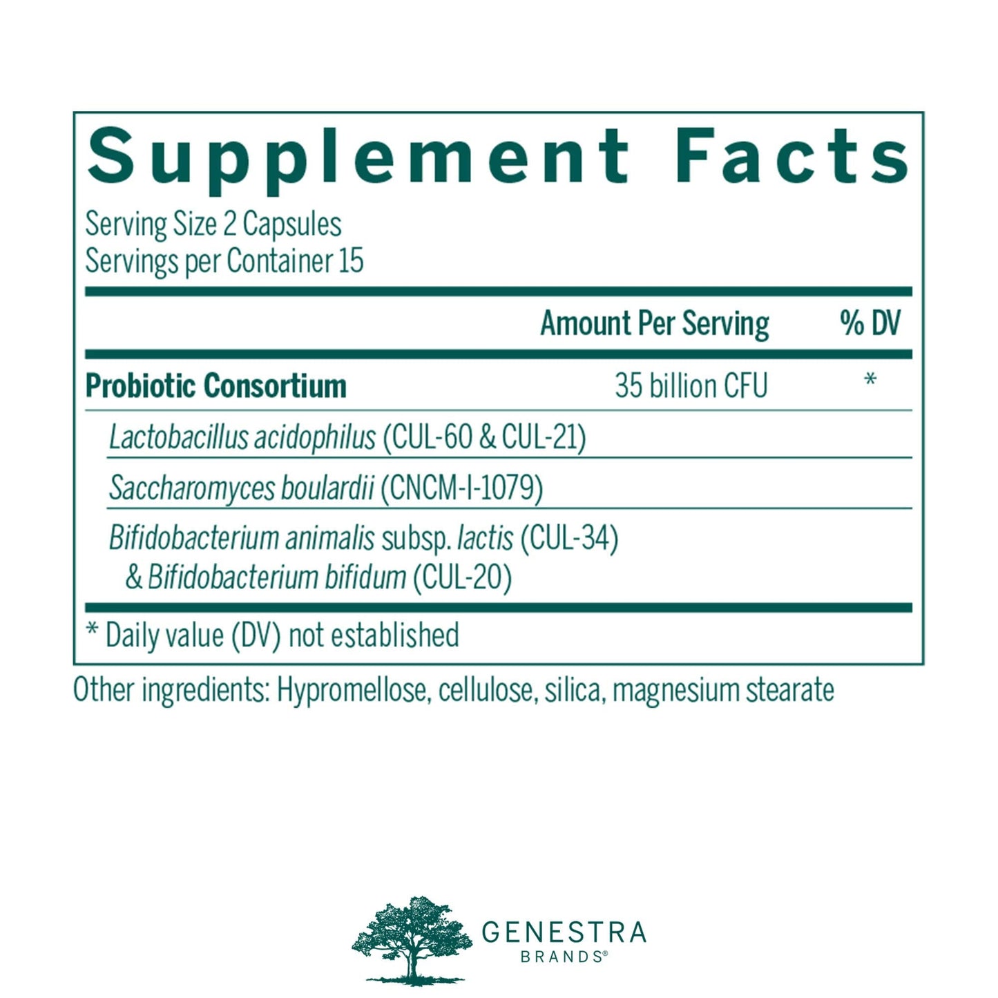Genestra Brands HMF Travel - Shelf-Stable Probiotics for GI Health - 30 Capsules