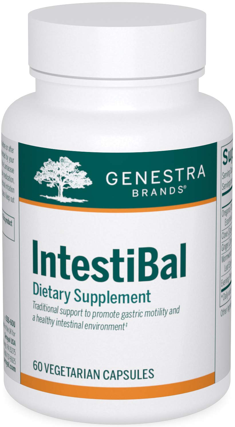 Genestra Brands IntestiBal – Digestive Support with Ginger & Wormwood Essential Oils | 60 Capsules