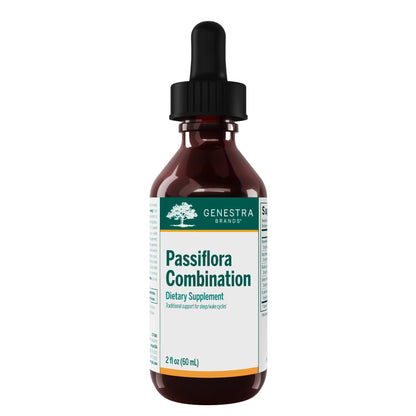 Genestra Brands Passiflora Combination | Passionflower, Hops, Skullcap, American Basswood and St. John's Wort | 2 fl. oz.