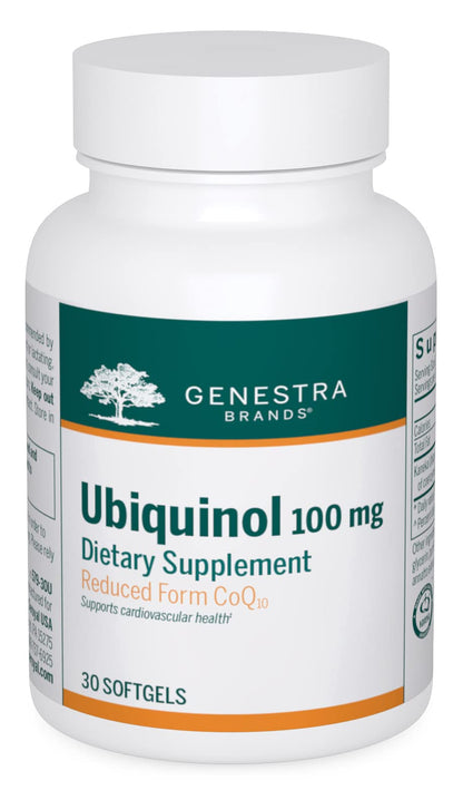 Genestra Brands Ubiquinol 100mg - Antioxidant Support - 30 Capsules