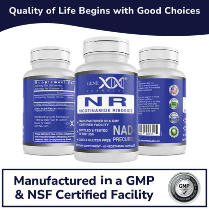 Genex Formulas NR Nicotinamide Riboside 300mg/Serving – 60 Capsules | NAD+ Precursor, GMP-Certified
