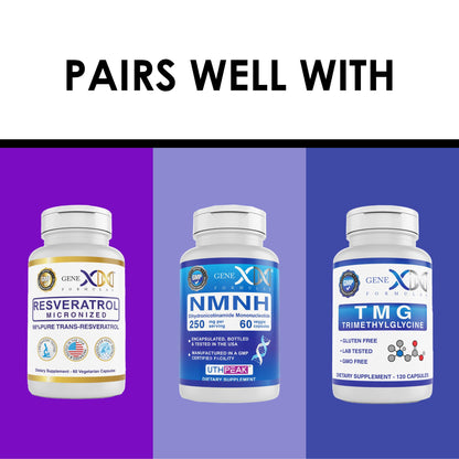 Genex Formulas NR Nicotinamide Riboside 300mg/Serving – 60 Capsules | NAD+ Precursor, GMP-Certified