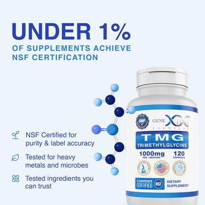 Genex Formulas TMG 1000mg - 360 Capsules | NSF Certified, Gluten Free & Non-GMO