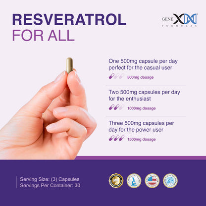 Genex Formulas Resveratrol 1500 mg – NSF Certified, Gluten Free, 90 Count