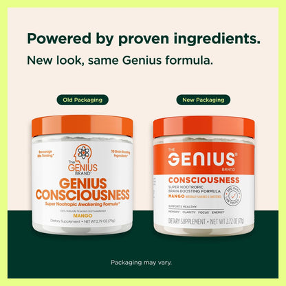 Genius Consciousness Mango Nootropic Powder – Focus & Memory | The Genius Brand